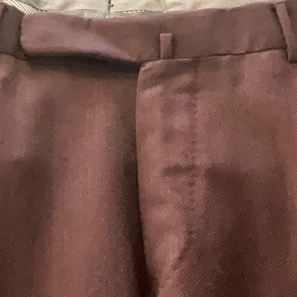 Men’s dress trousers , Maroon colour 100% wool. - Picture 7 of 9